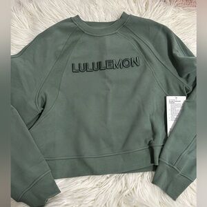 Lululemon Scuba Oversized Pullover Grey Eucalyptus